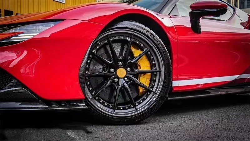 OEM Style Front Rear Lip Diffuser Spoiler Wing Splitter Side Skirt for  SF90 Upgrade Real Carbon Fiber Body Kit